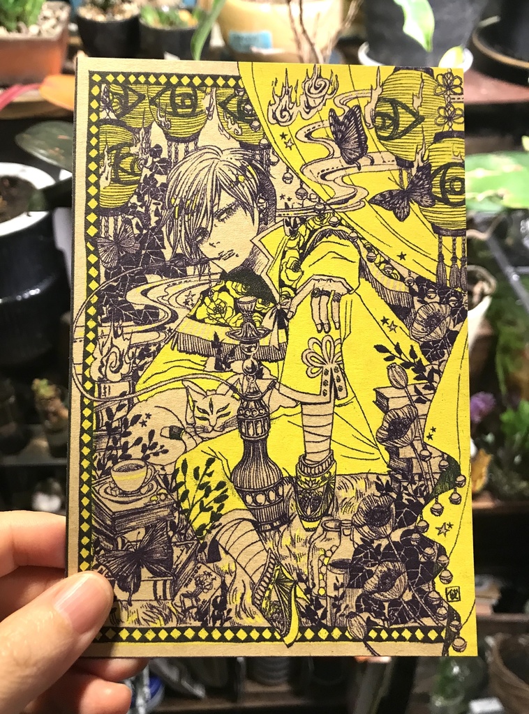 ポストカード【不思議の国のアリス_芋虫】 - 鬼火屋 - BOOTH
