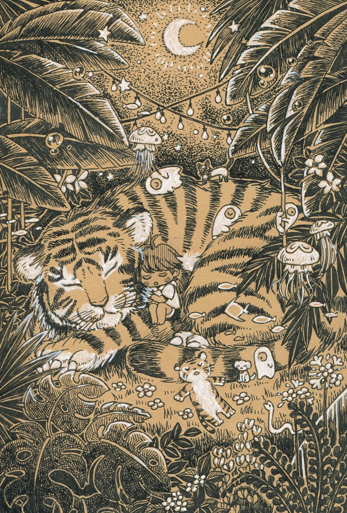 袋小路K　アナログ原画【真夜中放浪記~花と寅~】