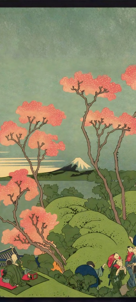 北斎36景 iPhone壁紙セット 全36作品 8K高解像度 1179×2556