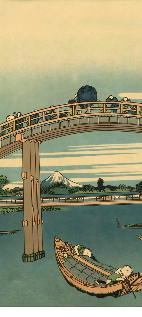 北斎36景 Android壁紙セット 全36作品 8K高解像度 1080×2400