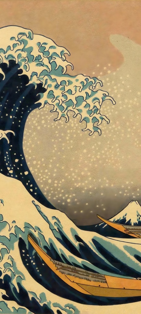 北斎36景 Android壁紙セット 全36作品 8K高解像度 1080×2400