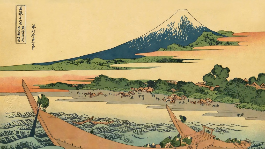 北斎36景 PC壁紙セット 全36作品 8K高解像度 2560×1440