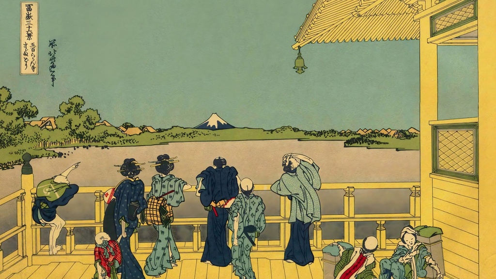 北斎36景 PC壁紙セット 全36作品 4K高解像度 3840×2160