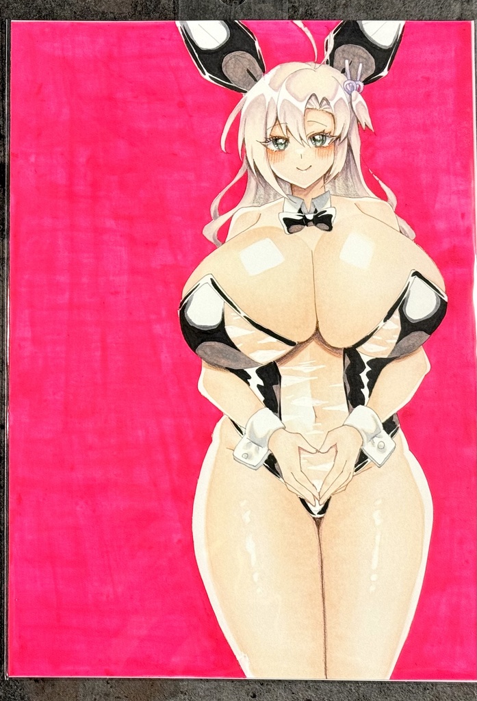 衣笠さん透明バニーガール【手描き原画】