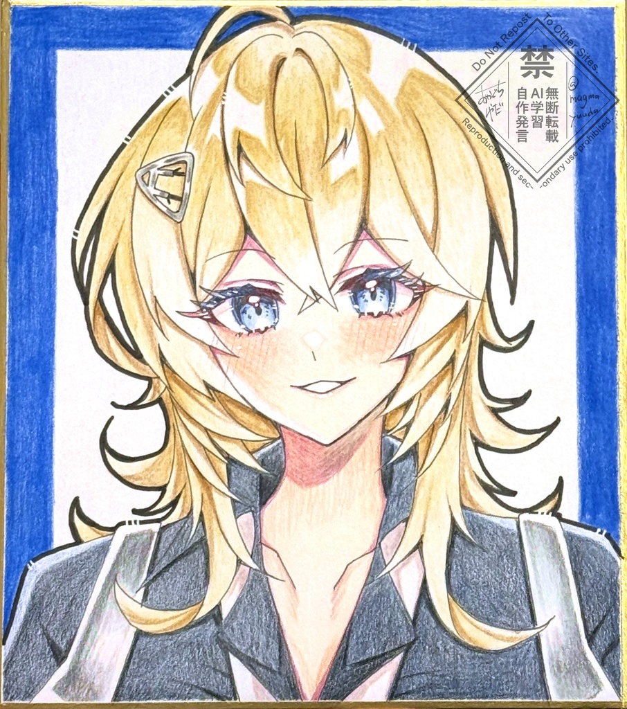 艦フェス】艦これ/タスカルーサ　手描き色紙