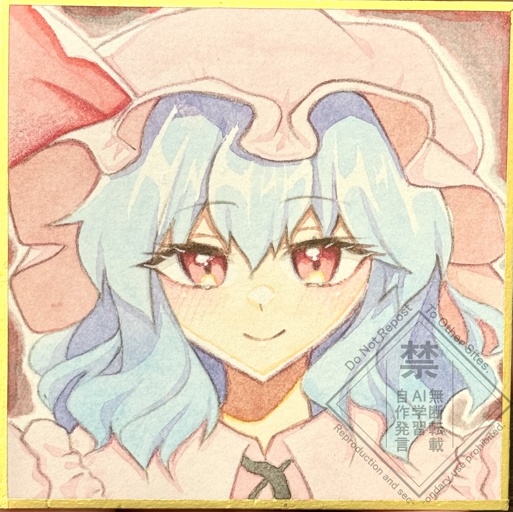 手描き豆色紙　東方project　レミリア