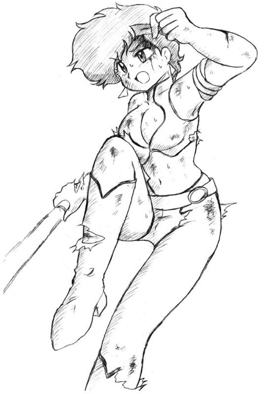 懐かしアニメの推しの戦うヒロインを描いてみた2024 with ダメージ Ver. PDF版