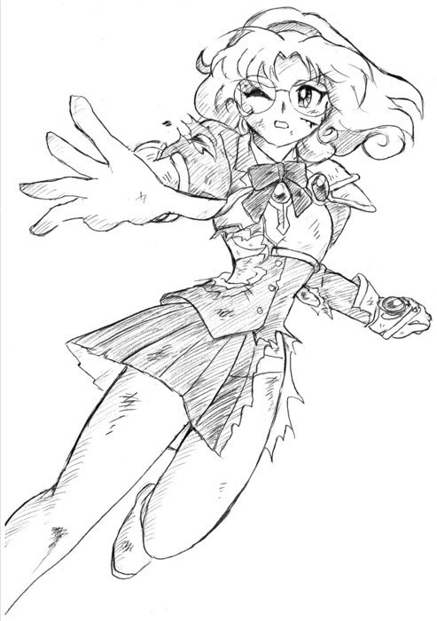 懐かしアニメの推しの戦うヒロインを描いてみた2025 with ダメージ Ver. PDF版