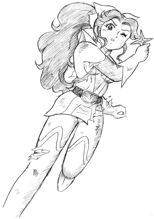 懐かしアニメの推しの戦うヒロインを描いてみた2025 with ダメージ Ver. PDF版