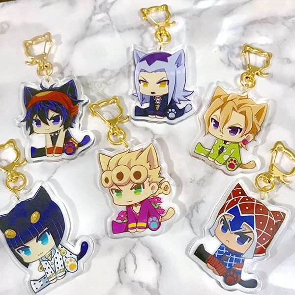 ジョジョネコミミキーホルダー