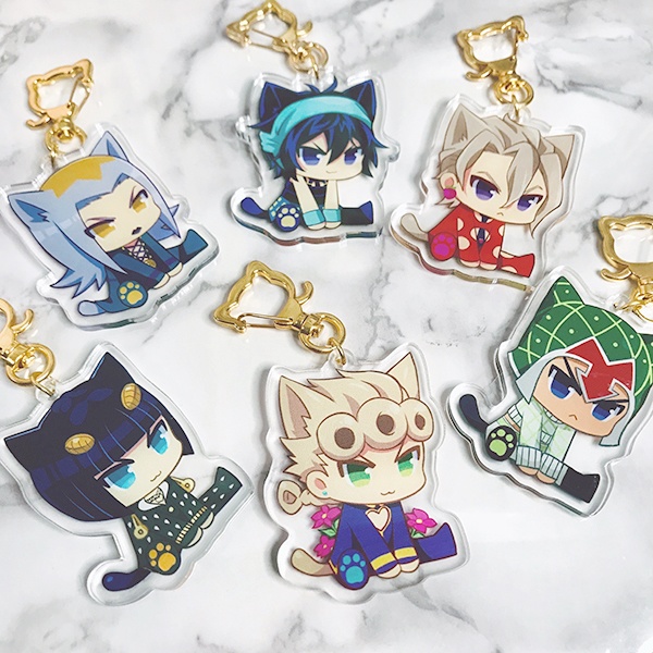 ジョジョネコミミキーホルダー