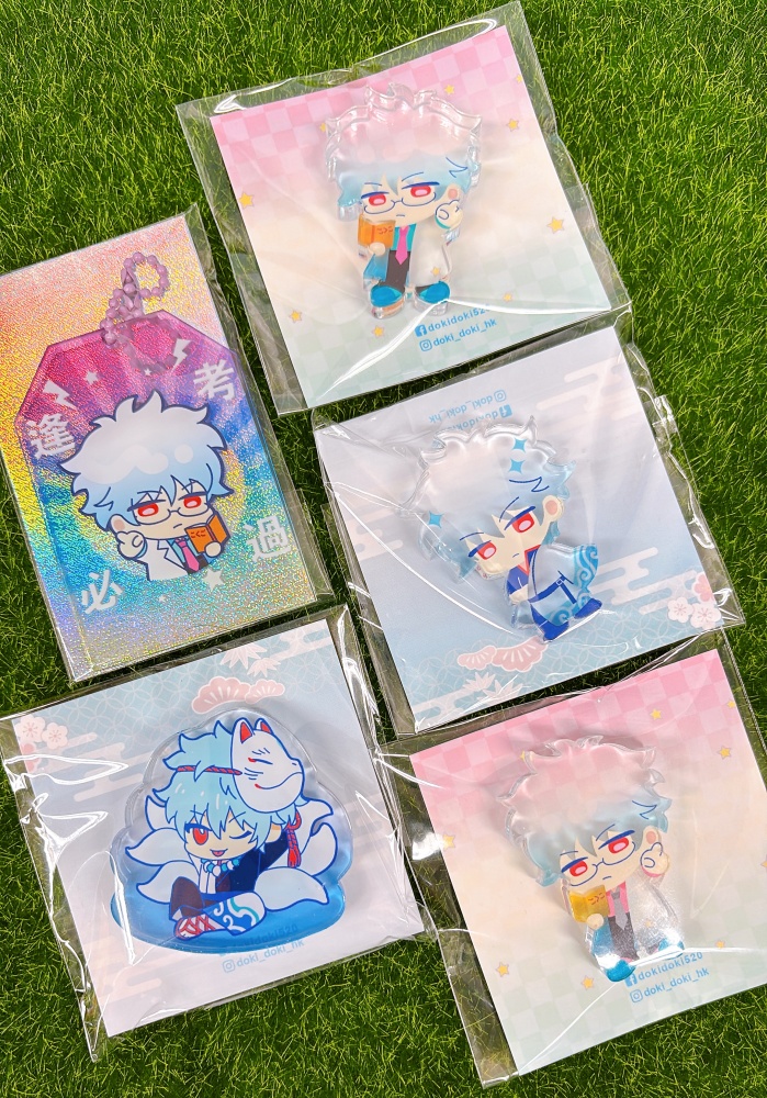 3年Z組銀八先生 お守り アクリルキーホルダー アクリルブロック