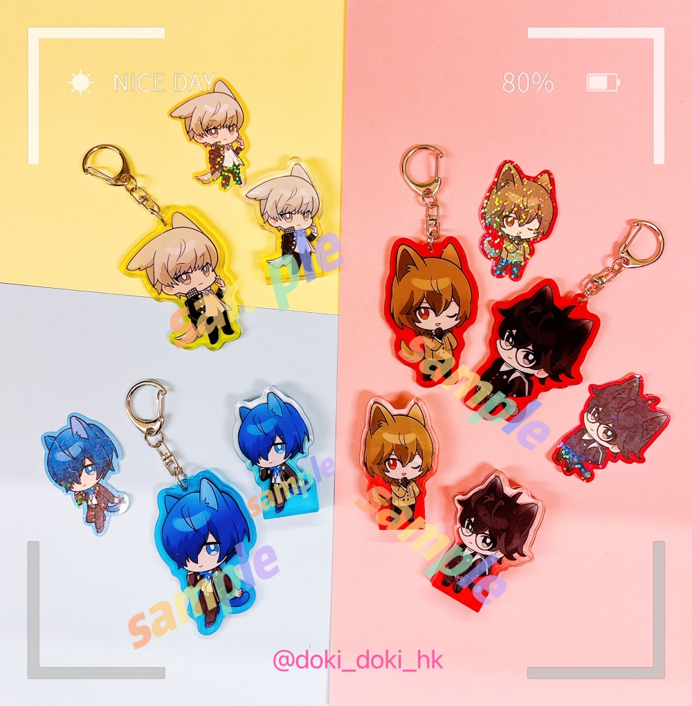 ペルソナ３/４/５ けもみみ アクキー/アクリルブロック