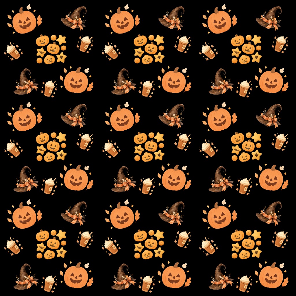 ハロウィンシームレスパターン素材③