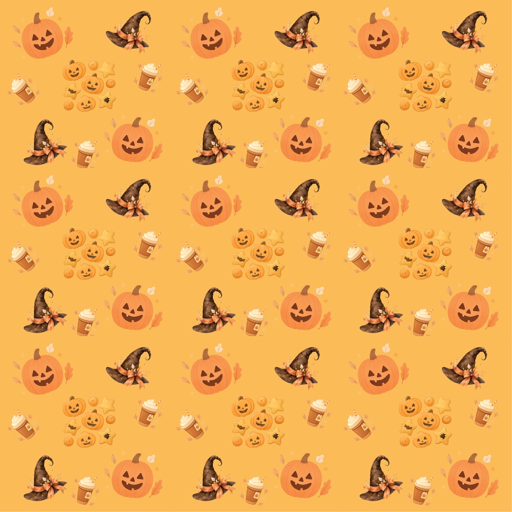 ハロウィンシームレスパターン素材③