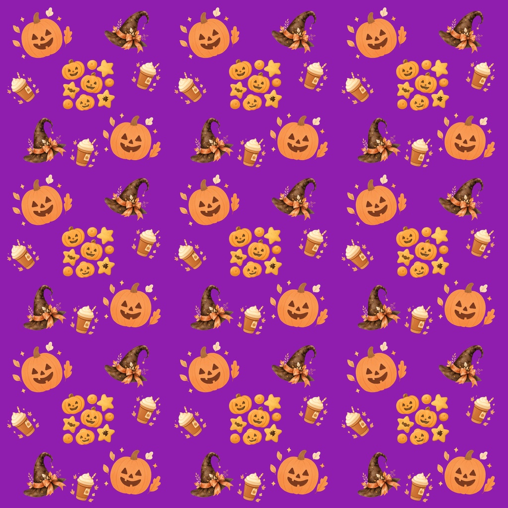 ハロウィンシームレスパターン素材③