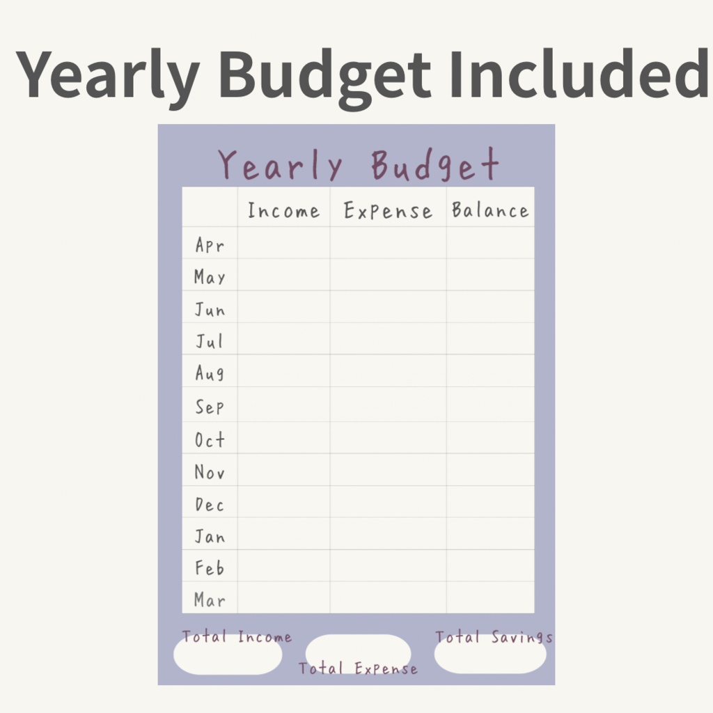 デジタル家計簿 | Digital Budget Planner | Weekly & Monthly | iPad用