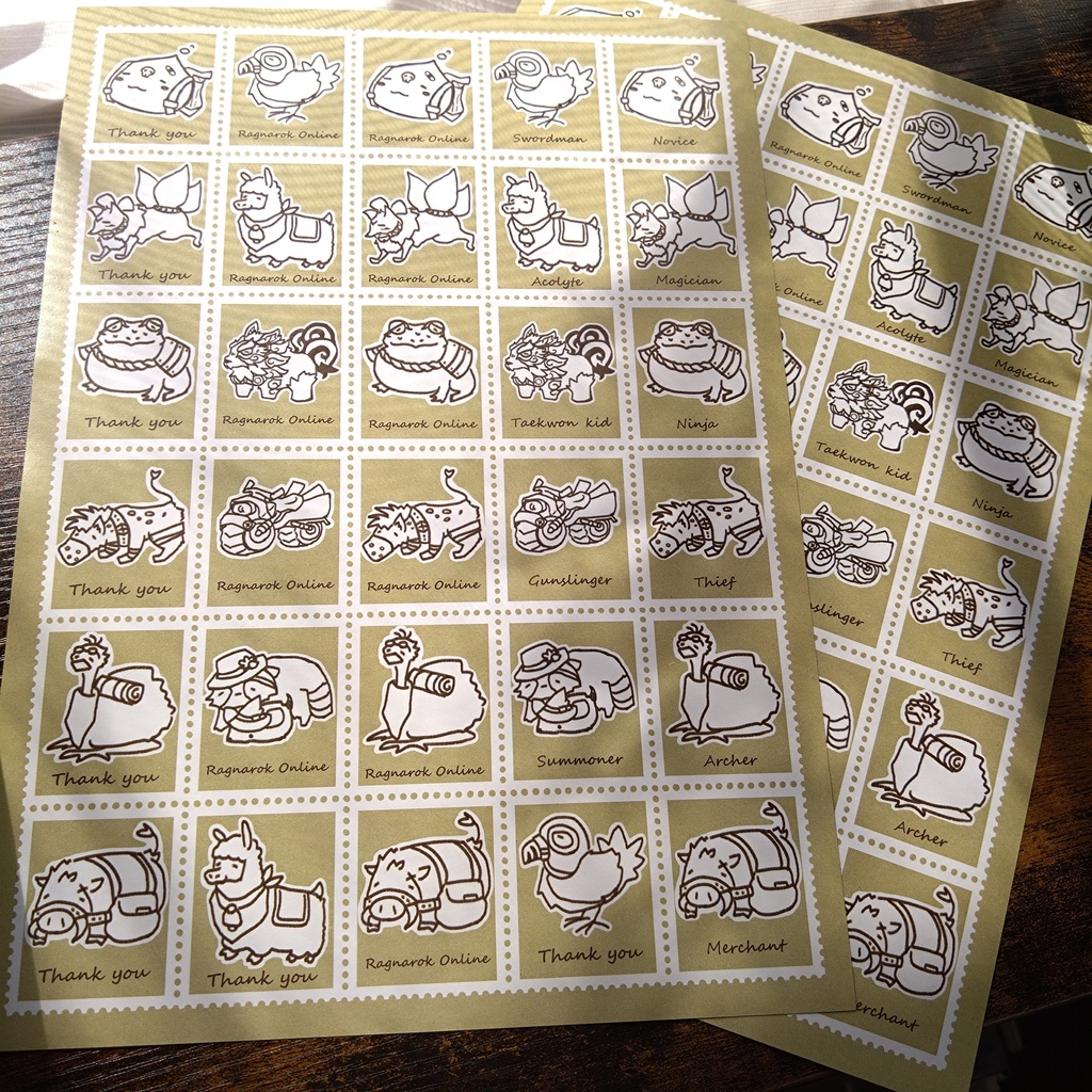 RO切手風シール【A4サイズ2枚入り】