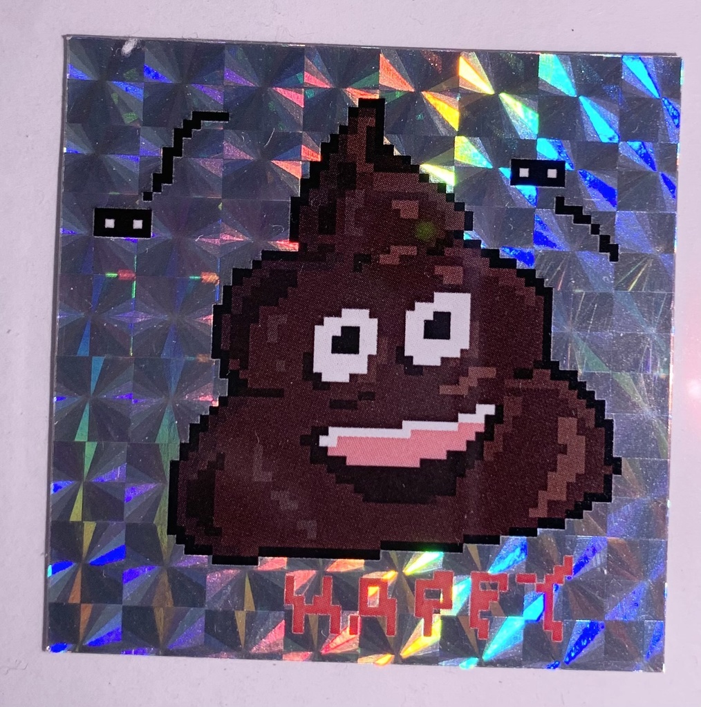 ドットHappy君 ホログラムステッカー