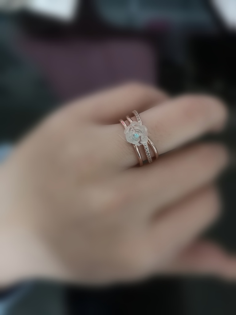 指輪(白薔薇ゴールド)@制作例