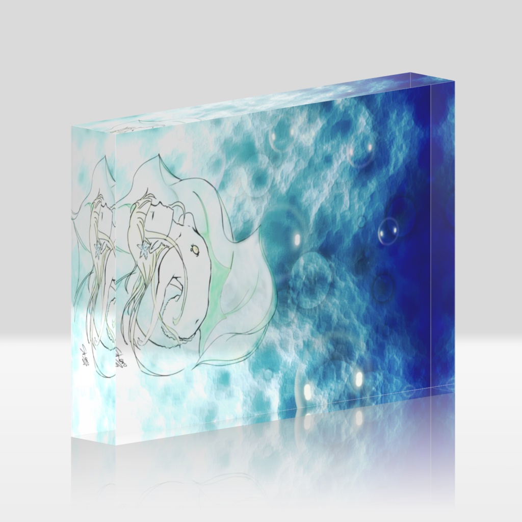 御伽噺 人魚 アクリルブロック