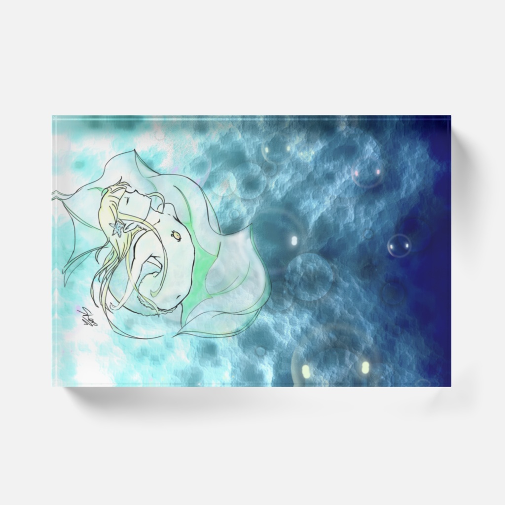 御伽噺 人魚 アクリルブロック