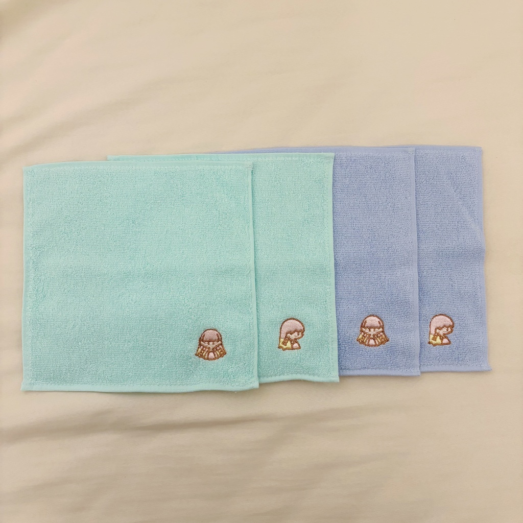 ワンポイント刺繍入りミニハンカチ