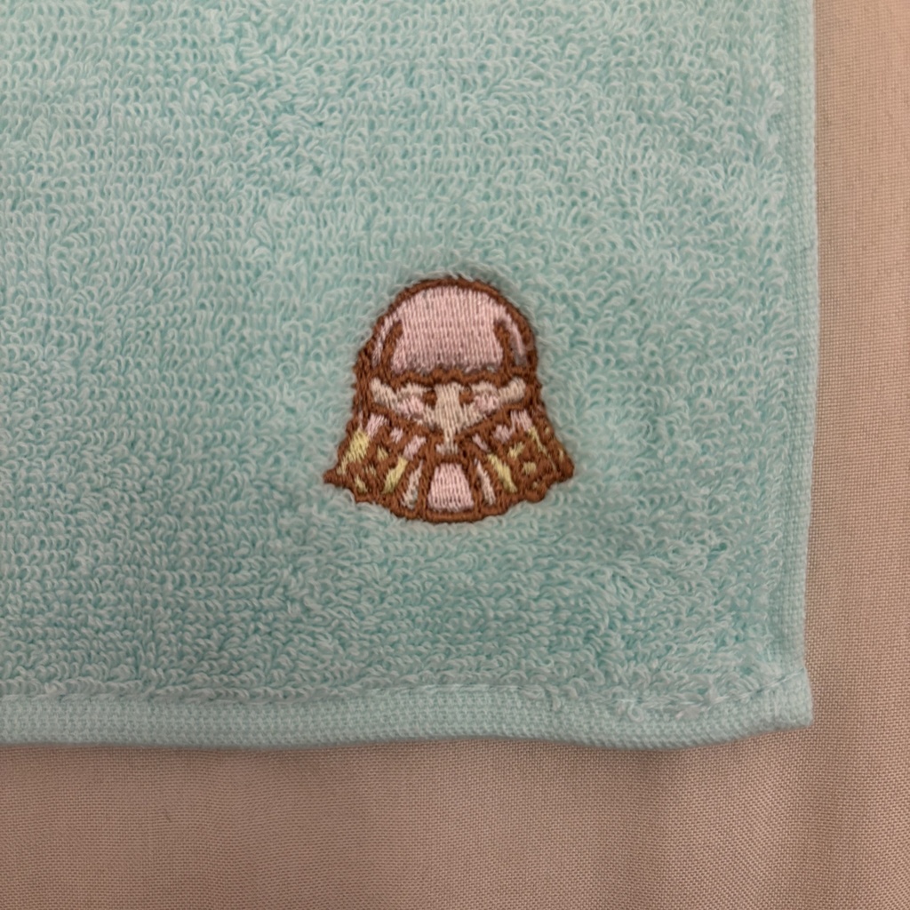 ワンポイント刺繍入りミニハンカチ