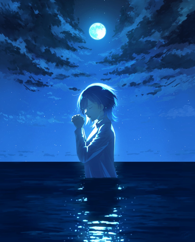 キャンバスプリント『夜の祈り』