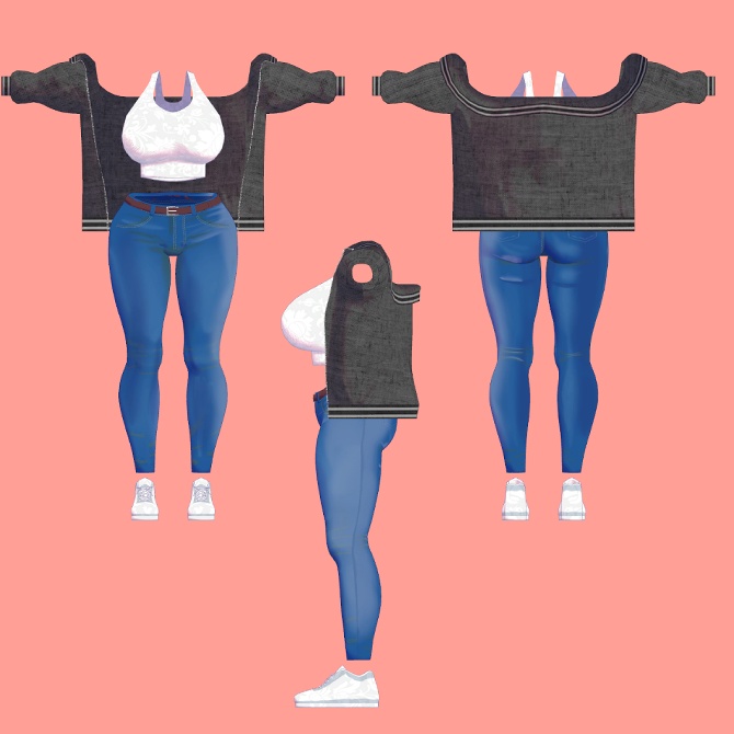 へそ出しスキニー【2アバター対応】