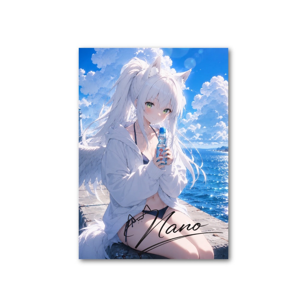 【8/31まで限定フォトカード#7】部屋に置くと喉が渇きます(水着・ラムネイラスト)【10種類購入でボイス特典あり】