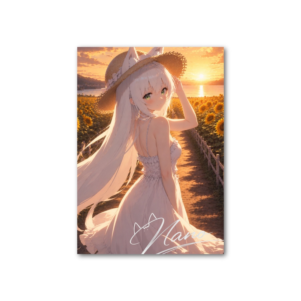 【8/31まで限定フォトカード#9】部屋に置くと鼻がムズムズします(ひまわり・麦わら帽子イラスト)【10種類購入でボイス特典あり】