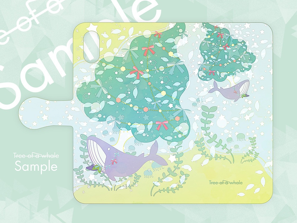 【手帳型ケース】Tree of a whale(クジラの木)/受注生産