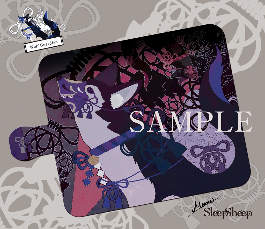 【手帳型ケース】和狼(BLACK版)