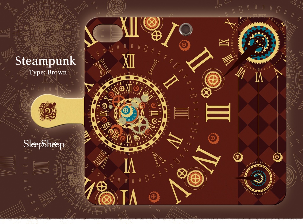 【手帳型ケース】スチームパンク シリーズ