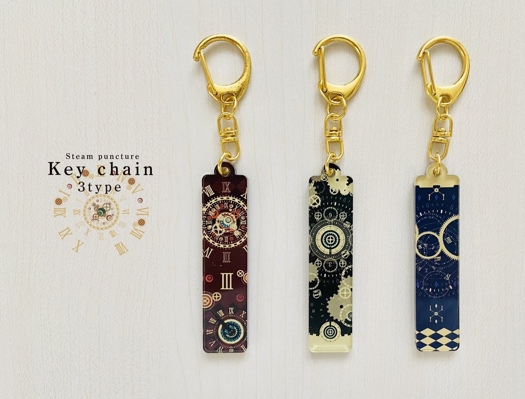 【プレートキーホルダー】スチームパンクシリーズ