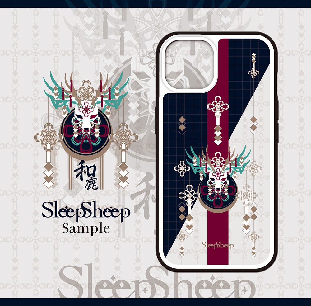 〈スマホケース・強化ガラス製〉和鹿