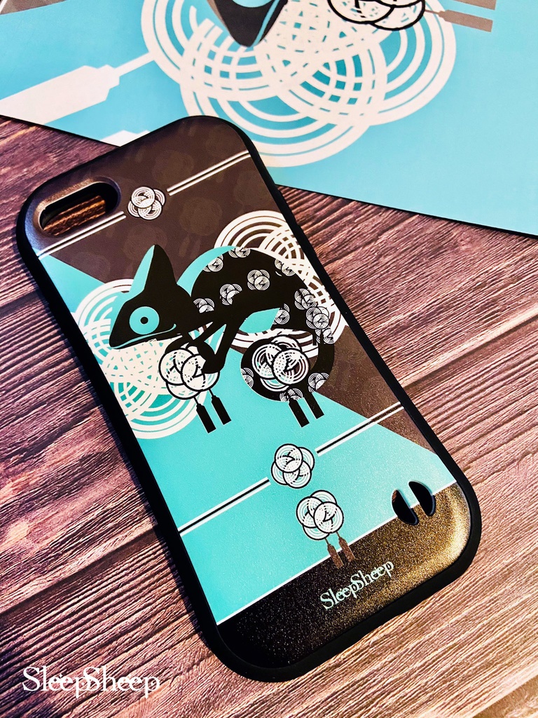 【スマホケース・グリップ型】和避役(カメレオン)