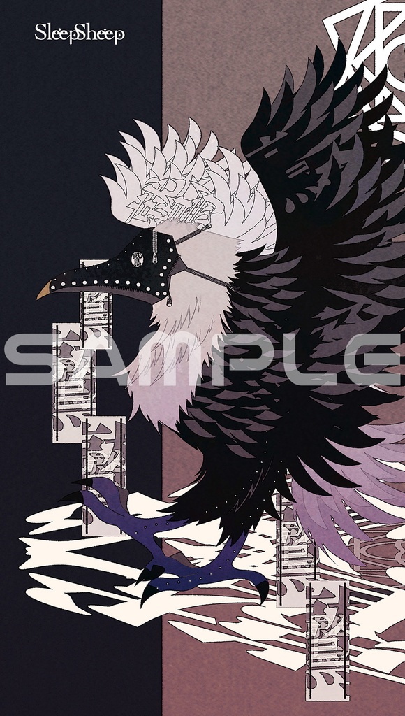 【手帳型ケース】和鷲