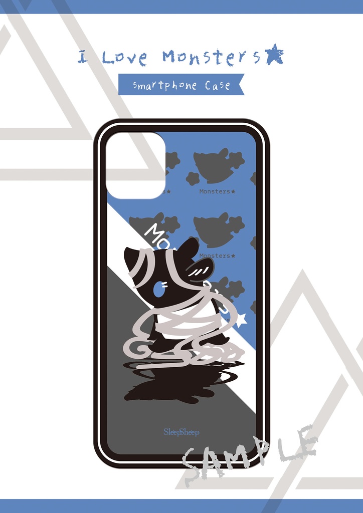 〈スマホケース・強化ガラス製〉Monsters★