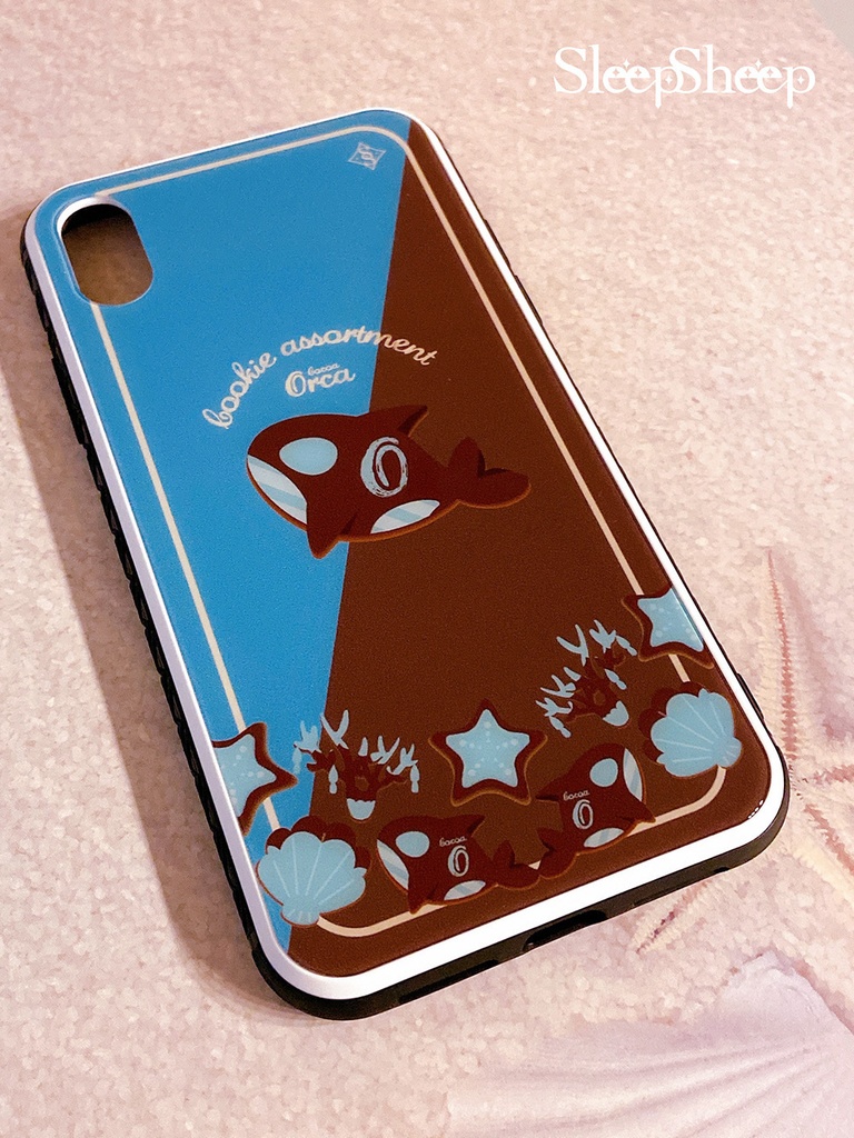 〈スマホケース・強化ガラス製〉海のクッキー