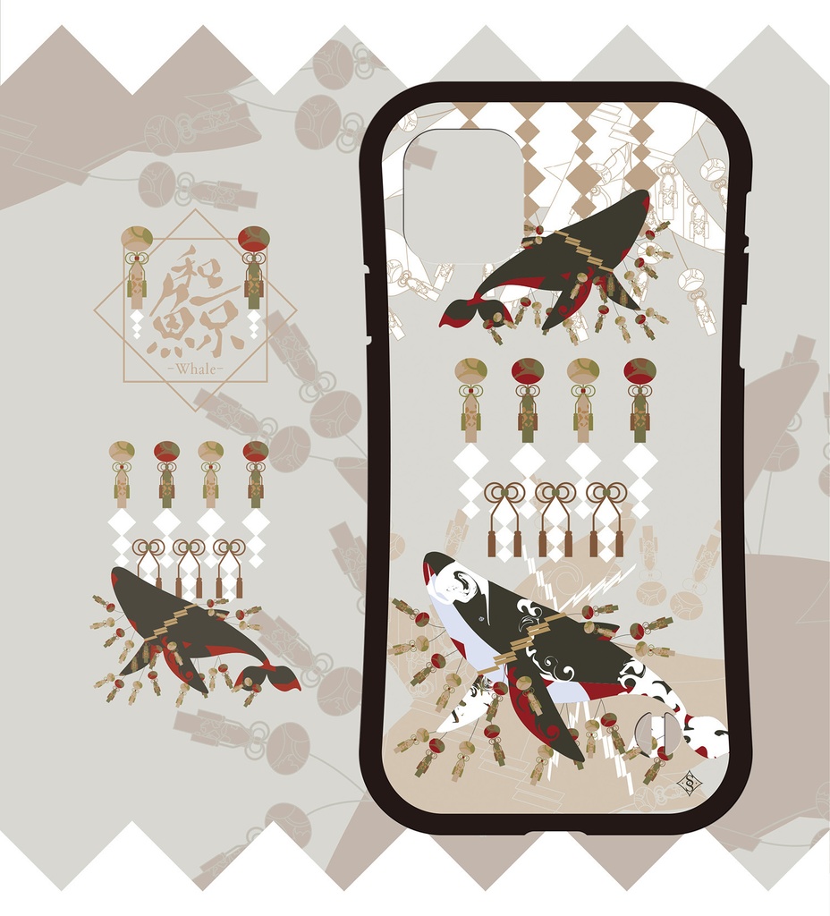 〈スマホケース・グリップ型〉和鯨