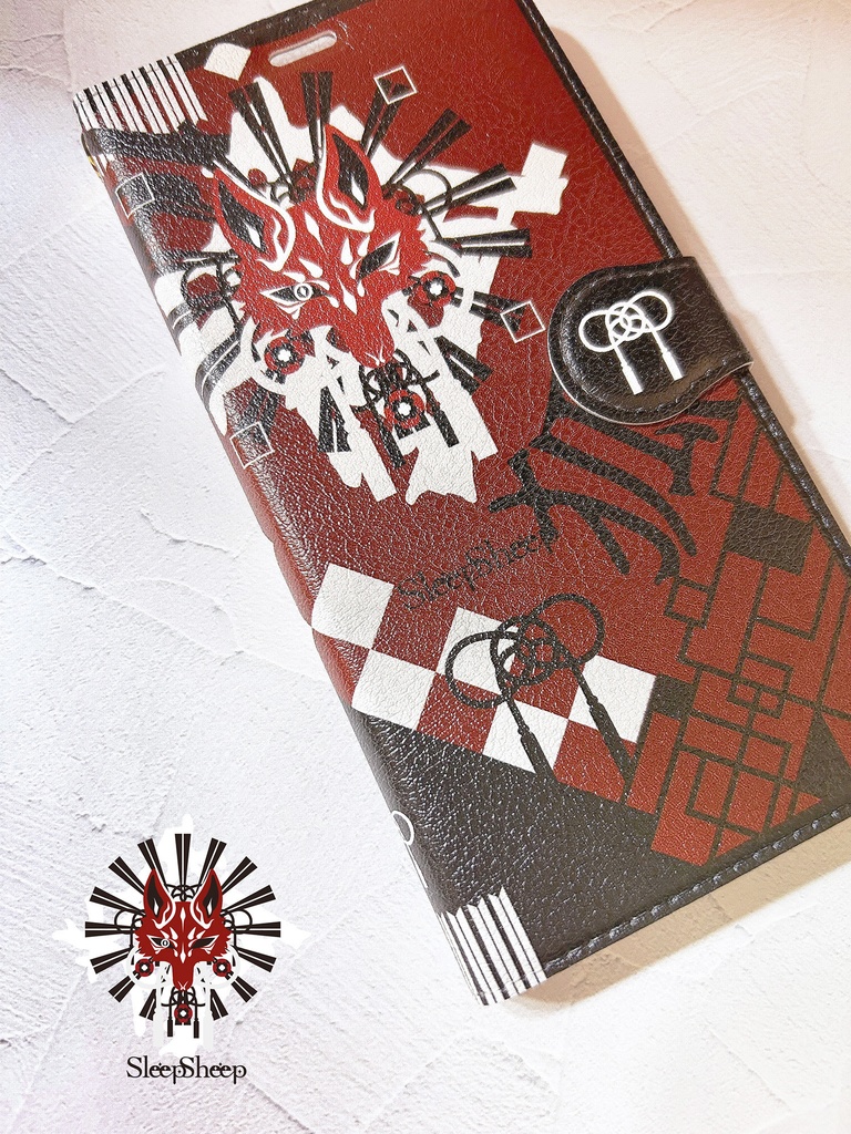 【手帳型ケース】和狐-snow white-