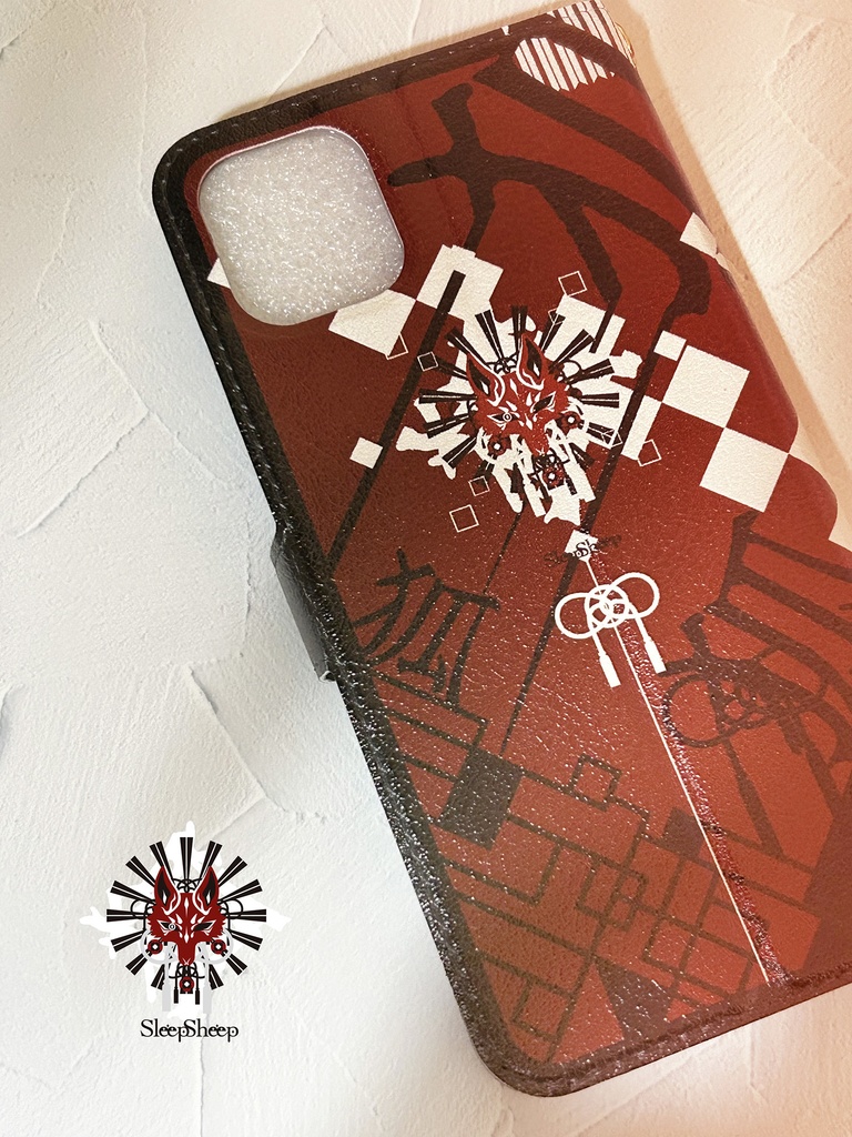 【手帳型ケース】和狐-snow white-