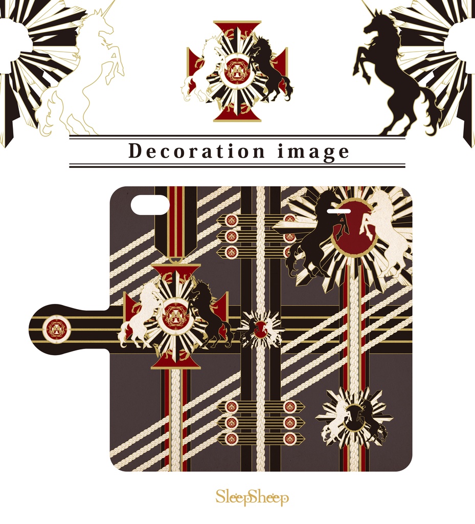 【手帳型ケース】勲章「Pegasus」