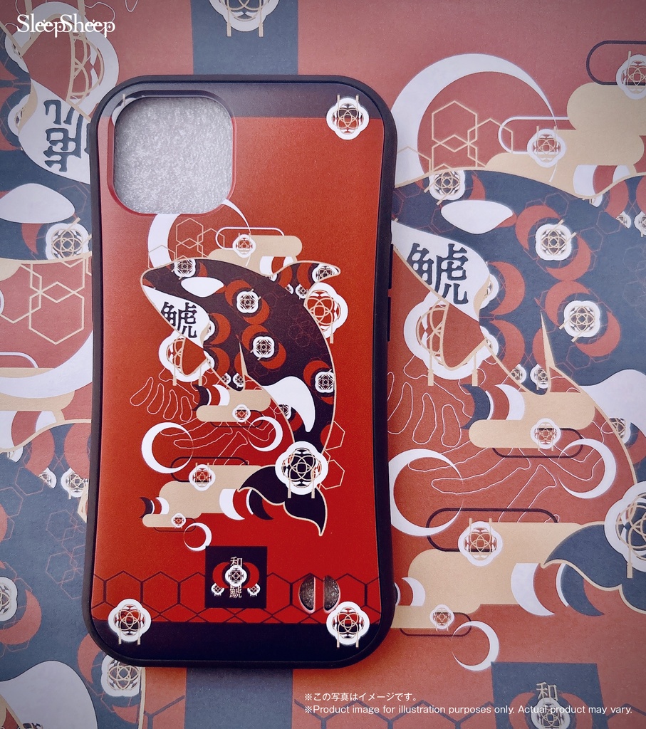 〈スマホケース・グリップ型〉和鯱(シャチ)