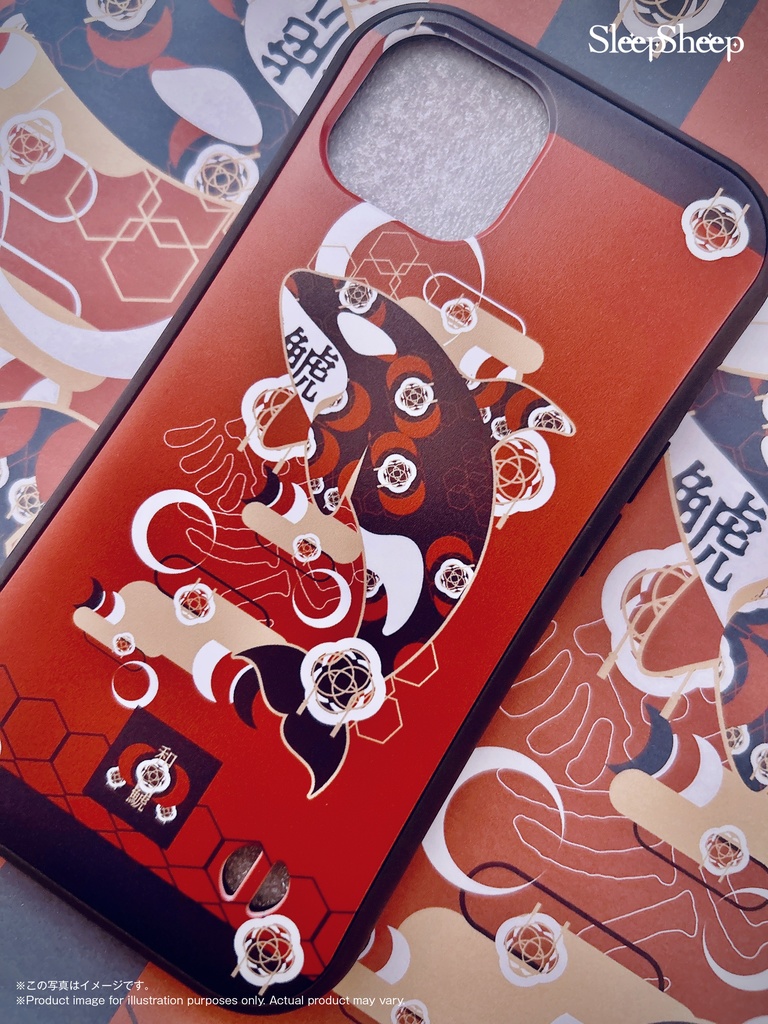 〈スマホケース・グリップ型〉和鯱(シャチ)