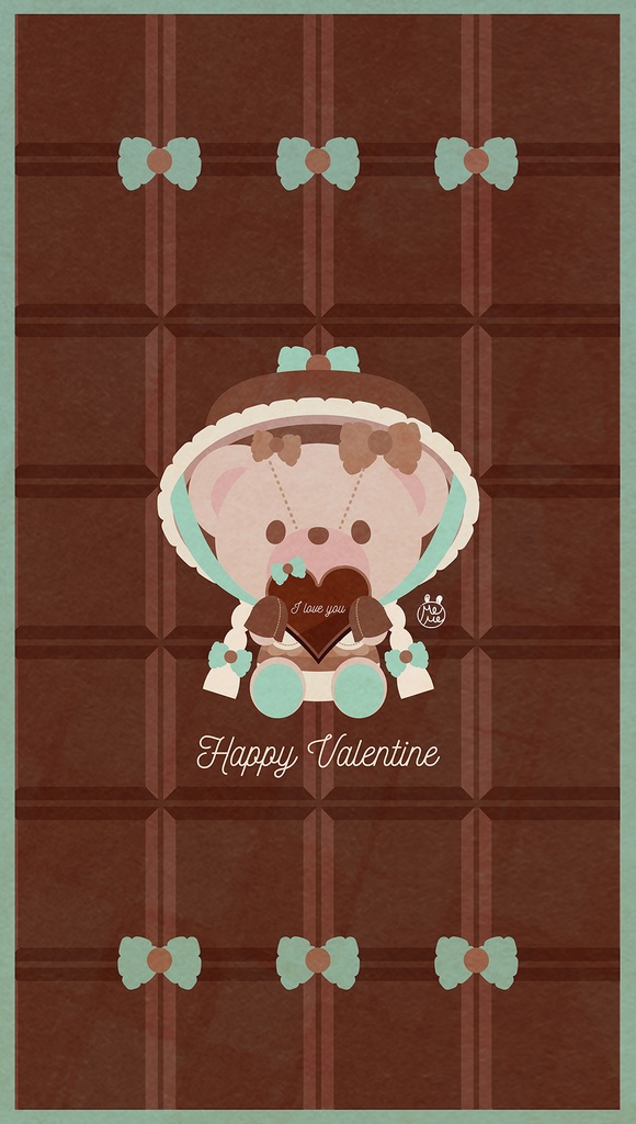 〈スマホケース・グリップ型〉Chocolate Bear