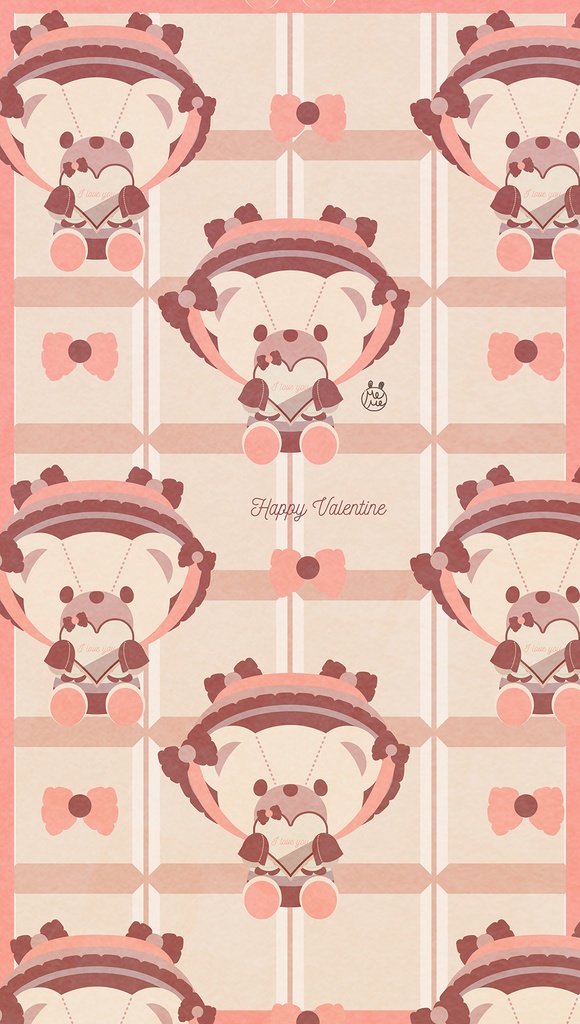 〈スマホケース・グリップ型〉Chocolate Bear