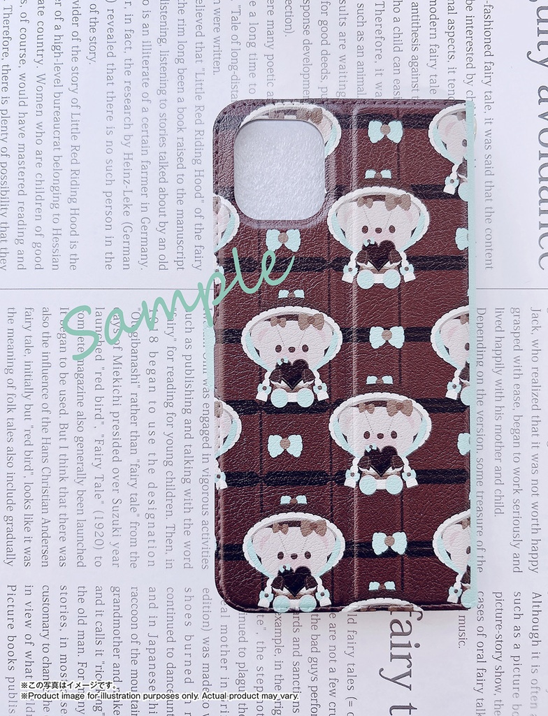 〈手帳型ケース〉Chocolate Bear